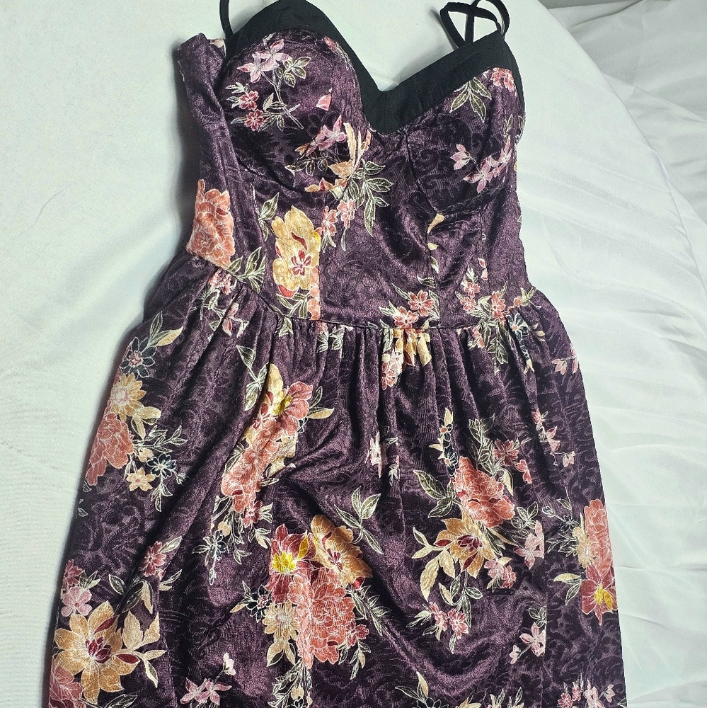 xhilaration floral mini dress